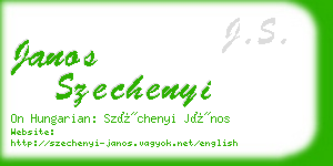 janos szechenyi business card